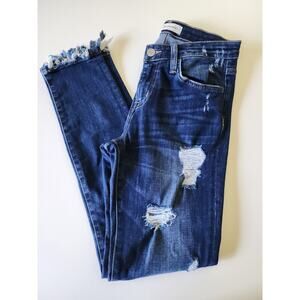 Flying Monkey Jeans Womens 25 Distressed Blue